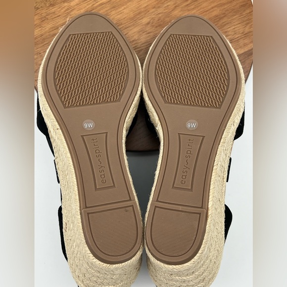Easy Spirit Meza Espadrille Wedge Sandal Black 001 Women’s Shoe Sz.9 Wide - Picture 5 of 5